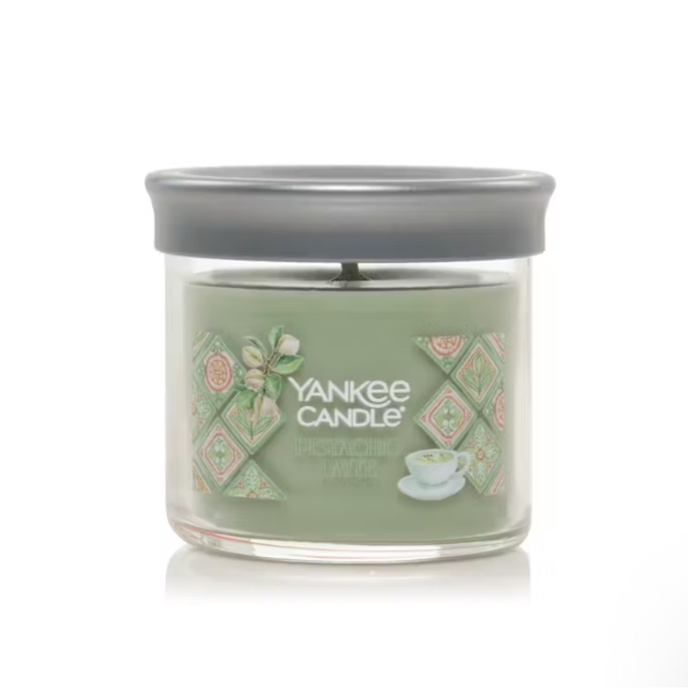 NWT Yankee Candle Signature Small Tumbler Pistachio Latte Candle Café Nutty